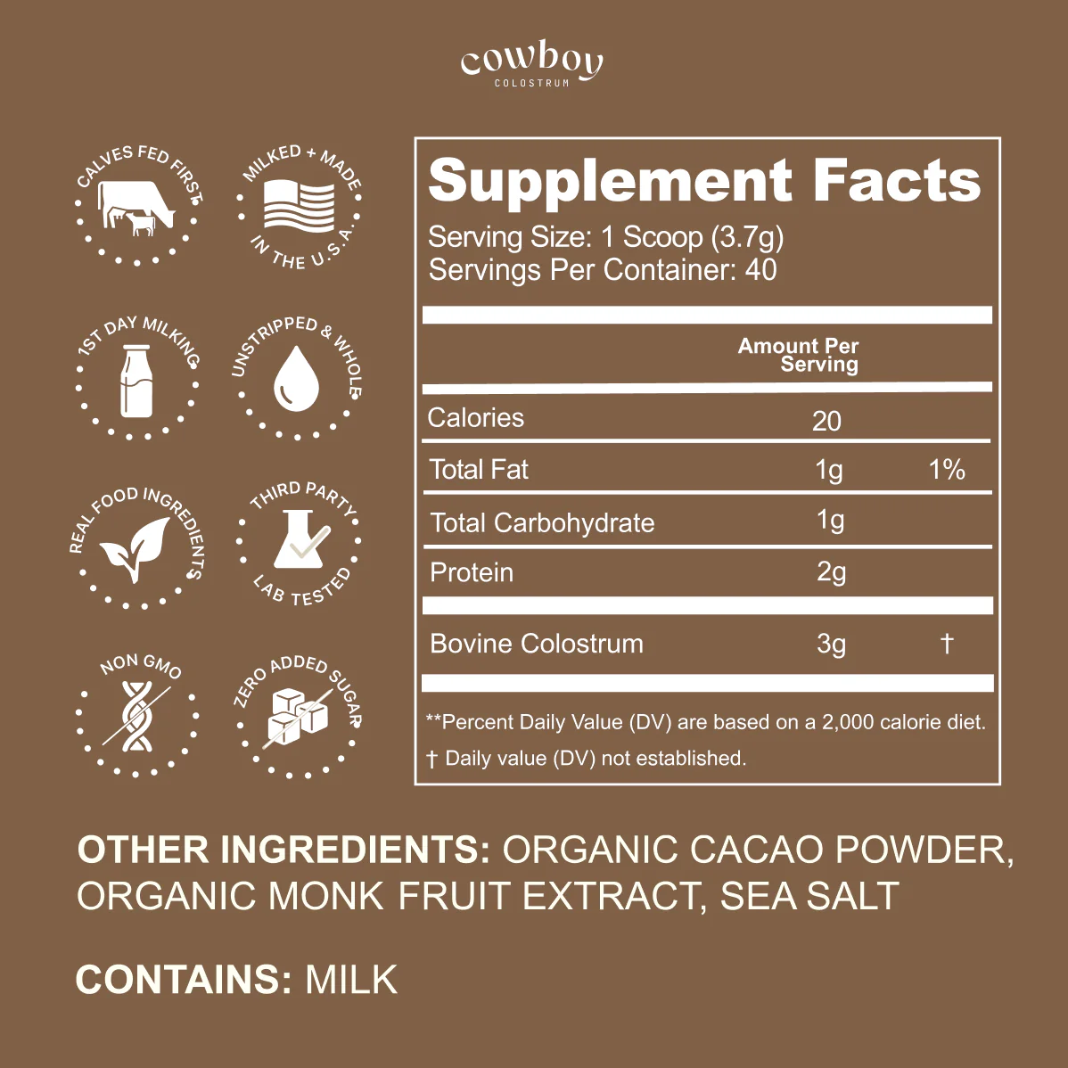 Chocolate, Unflavored + Vanilla Colostrum - Image 4